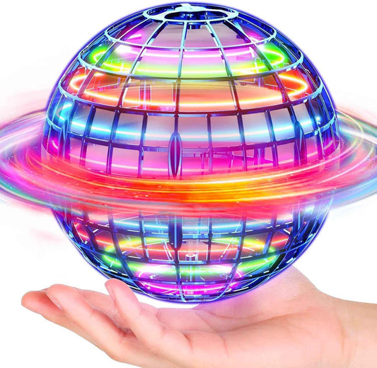 Flying Orb Ball (Blue, 2025 Upgraded) with Dazzling Lights, Magic Hover Spinner, Cool Boomerang Drone, Floating Cosmic Globe, Kids Toys Gifts for 6 7 8 9 10 Year Old Boys Girls