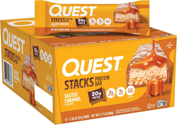 Quest Nutrition Stacks Protein Bars, Cinnamon Brown Sugar, 12 Count