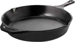 Utopia Kitchen Cast Iron Skillets 12 Inch, Chef's Pan, Pre-Seasoned Frying Pan, Stovetop, Oven, Campfire and Grill Large Skillet, Even Heat Distribution Multipurpose Cast Iron Pan - Black