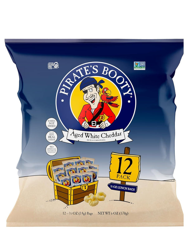 Pirate's Booty Aged White Cheddar and Cheddar Blast Cheese Puffs Variety Pack