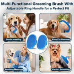 navy blue pet grooming kit for dogs cats and horses dog washing gloves bath brush supplies