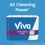 Viva Multi-Surface Cloth Paper Towels, Task Size, 12 Super Rolls (2 Packs of 6), 81 Sheets Per Roll
