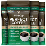 VitaCup Perfect Low Acid Coffee Ground, USDA Organic & Fair Trade, Mycotoxin Free, Dark Roast Guatemala Single Origin