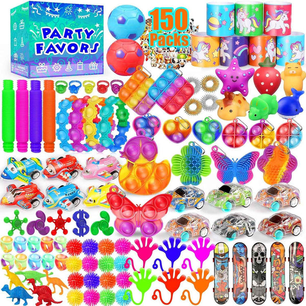 4-8, 150-pack fidget toys bulk for kids 8-12, classroom treasure box toys and stocking stuffers