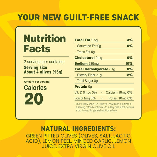 Freestyle Snacks Olive Snack Packs - Single Serve - Fresh Pitted Green Olives, Grown in Greece, All Natural, Non-GMO, Sugar-Free, Salty Snack - Variety