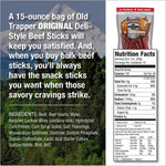 Old Trapper Original Deli-Style Beef Sticks, 15-Ounce Package, Perfect for On-the-Go Snacking