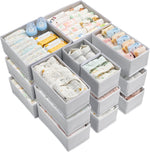 18-pack baby clothes organizer with 3 sizes for closet drawers
