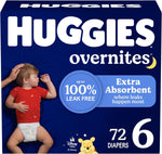 Huggies Overnites Size 5 Overnight Diapers, 50 Ct, 27+ lbs, Disney Designs