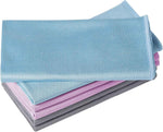 6 Pack Microfiber Glass Cleaning Cloth, 16 Inch X 16 Inch, Lint Free Quickly Clean Window, Glasses, Windshields, Mirrors, and Stainless Steel, Blue