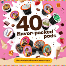 Crazy Cups Flavored Coffee Pods Variety Pack for Keurig K Cups Brewers