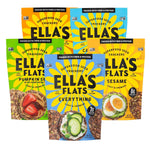 ELLA’S FLATS® Sesame All Seed Savory Crisps – All Natural, Gluten Free, Good Source of Protein, High Fiber, Vegan and Keto Friendly (3 Pack)