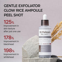 Dr.Melaxin peel shot glow black rice peeling ampoule 80ml gentle exfoliating korean skincare