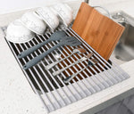 20.5 x 13.1 Inch Roll-Up Dish Drying Rack for Large Kitchen Sinks