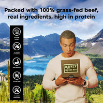 Manly Munch Box Jerky Gift Box - High Protein Beef & Turkey Jerky Variety Pack