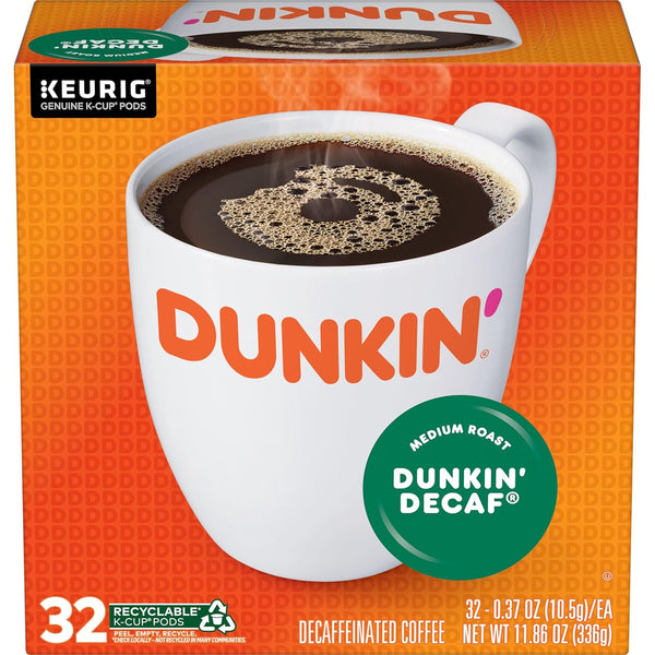 Dunkin' Decaf Medium Roast Coffee, 22 Count, 4 Pack