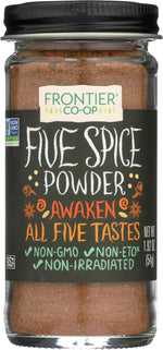 Frontier Co-op Five Spice Powder, 1.92 oz - Chinese Five Spice Blend Seasoning for Entrées, Grilled Fare, and Desserts