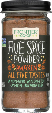 Frontier Co-op Five Spice Powder, 1.92 oz - Chinese Five Spice Blend Seasoning for Entrées, Grilled Fare, and Desserts
