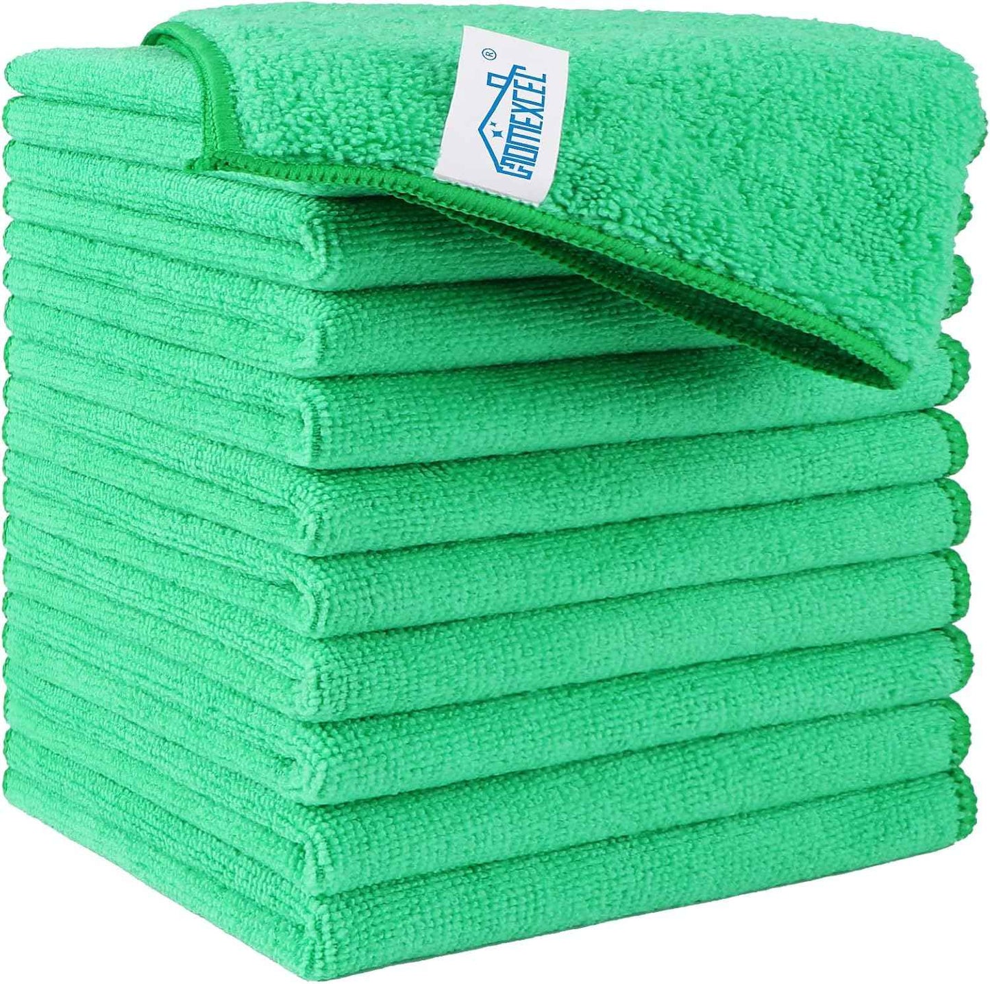 HOMEXCEL Microfiber Cleaning Cloth, Kitchen Towels 12 Pack, Lint Free, Scratch-Free, Highly Absorbent, Reusable Dish Towels for Kitchen and Household