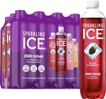Sparkling Ice Purple Variety Pack, Flavored Water, Zero Sugar, with Vitamins and Antioxidants, 17 fl oz, 12 count (Black Raspberry, Cherry Limeade, Orange Mango, Kiwi Strawberry)