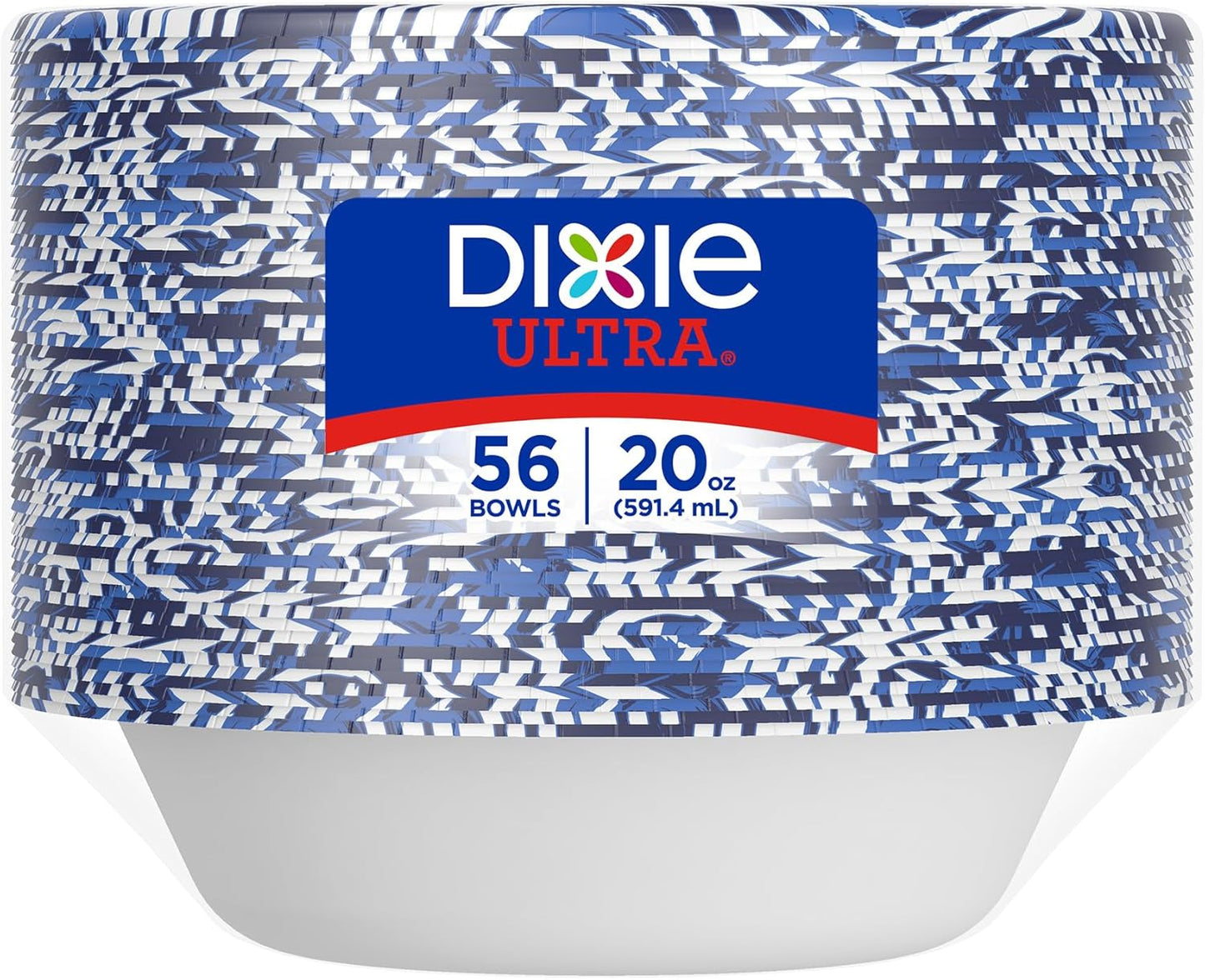 Dixie Ultra, Large Paper Bowls, 20 Oz, 26 Count (Pack of 6), Microwave Safe, Compostable, Disposable Bowls Great For Breakfast, Lunch, And Dinner Meals