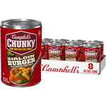 Campbell's Chunky Sirloin Burger with Country Vegetable Beef Soup, 16.3 oz Cans (Pack of 8)