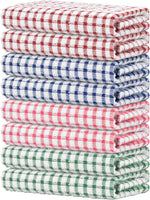 8 Pcs Kitchen Dish Rags,100% Cotton Soft Absorbent Quick Drying Dish Cloths for Kitchen,Washing Dishes,Cleaning rags-11 x 11In