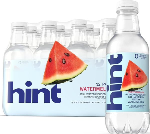 Hint Infused Bottled, Best Sellers Variety Pack - Sugar Free Flavored with Zero Calories, Natural Essences, and No Artificial Sweeteners - 16 Fl Oz (Pack of 12)