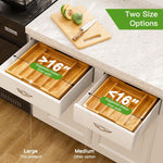 Bamboo Expandable Silverware Drawer Organizer for Kitchen Utensils and Storage
