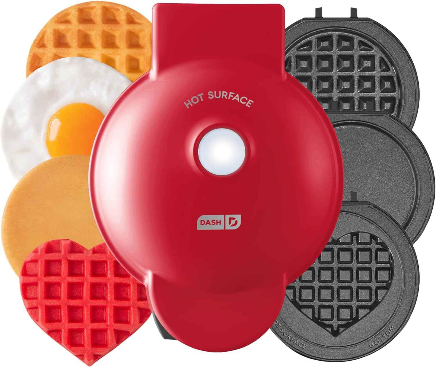 DASH Multimaker Mini System - Waffle Maker with Six 4” Removable Plates & Storage Case: Waffle Iron & Griddle, 4-in-1 Mini Waffle Maker for Kids and Families – Nonstick Surface, Just Add Batter (Aqua)