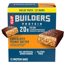 CLIF BUILDERS Chocolatey Peanut Butter Plant Based Protein Bars 12 Pack