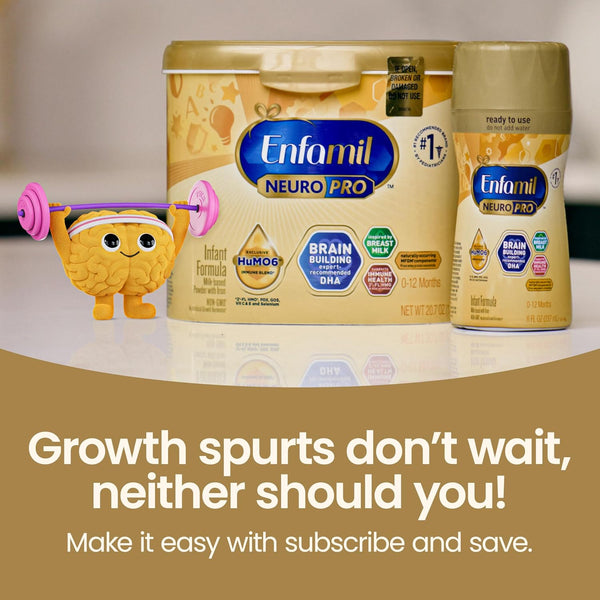 Enfamil NeuroPro Ready-to-Use Baby Formula with DHA and Prebiotics, Non-GMO, 24 Count Nursette Bottles
