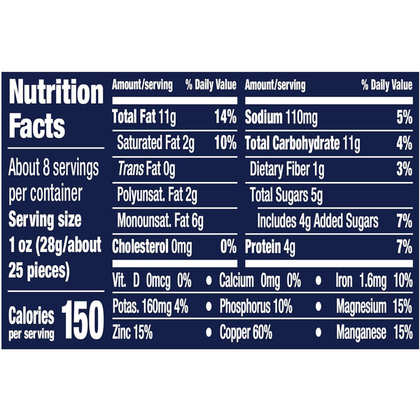 PLANTERS Deluxe Honey Roasted Whole Cashews: Sweet & Salty Snack, Plant-Based Protein, Crunchy Texture, Resealable Canister