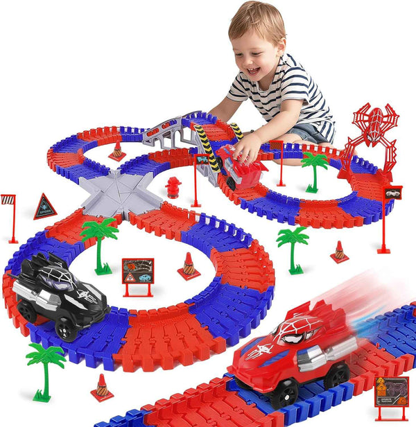 Car Toys for Kid 4-6, 194 PCS Race Car Track for Kids Ages 4-8, Monster Truck 2+ Year Old Birthday Gift Toddler Cars Toy for 3+ Year Old Girl Boy