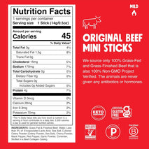 Chomps Grass-Fed Beef Jerky Snack Sticks 24-Pack 0.5oz Keto Paleo Whole30