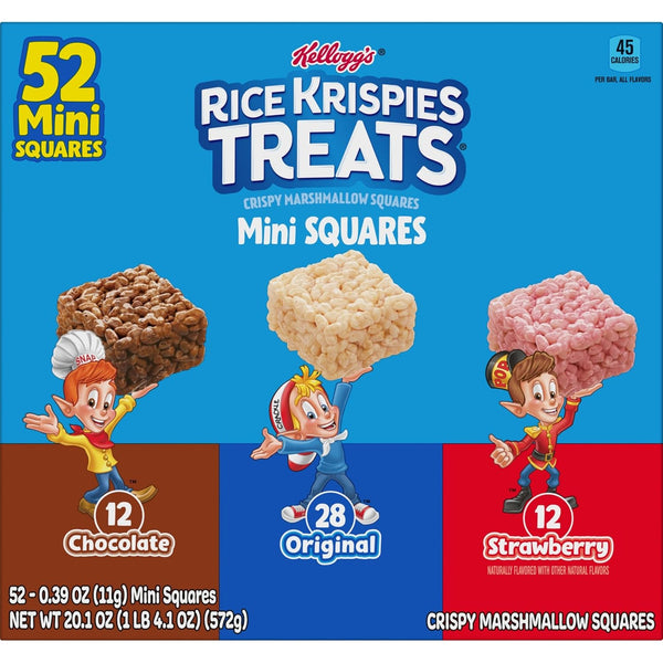 Rice Krispies Mini Crispy Marshmallow Squares Variety Pack Snacks