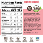 Lenny & Larry's Protein Cookie, Big Time Brownie, 16g Plant Protein, 10g Fiber, Soft-Baked, Vegan, Non-GMO, 4oz, Pack of 12