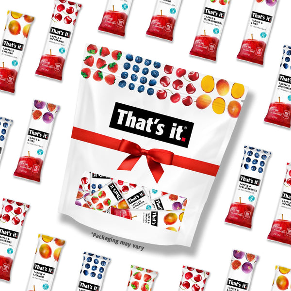 That's It Fruit Bars Variety Pack, 20 Pack, 100% Natural Fruit Snacks, Gluten-Free, Vegan & Low Carb