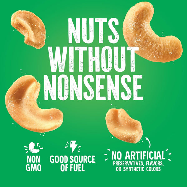 Emerald Nuts Roasted and Salted Cashews 7ct, 100-Calorie Individually Wrapped, Kosher Certified, Non-GMO, Plant-Based, No Artificial Additives