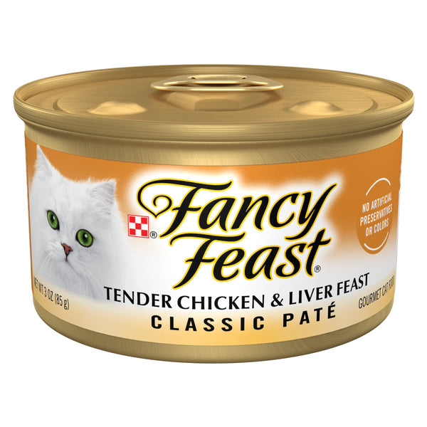 fancy-feast-tender-chicken-and-liver-feast-classic-grain-free-wet-cat-food-pate-3-oz-cans-pack-of-24