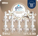 Glade PlugIns Refills Air Freshener, Scented and Essential Oils for Home and Bathroom, Aqua Waves, 6.7 Fl Oz, 10 Count