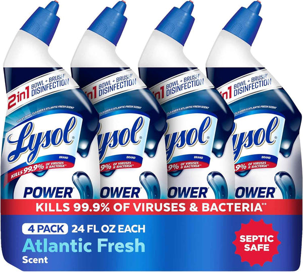 Lysol Max Strength Toilet Bowl Cleaner (24 Oz, 4-Pack)