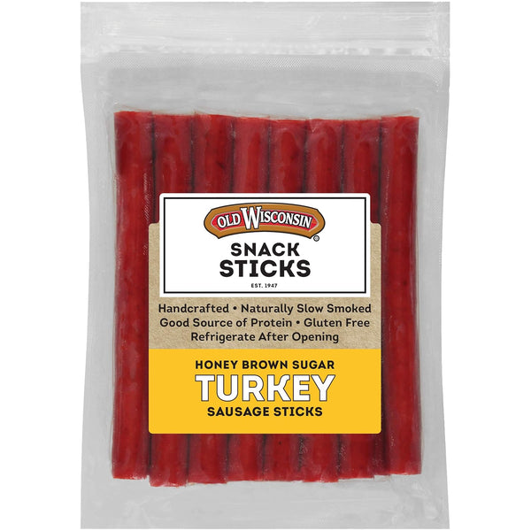 Old Wisconsin Turkey Sausage Snack Sticks, 16 Ounce Resealable Package, Naturally Smoked, High Protein, Low Carb, Keto, Gluten Free