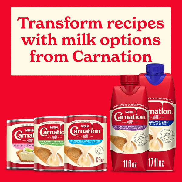 Nestlé Carnation Evaporated Milk Canned with Vitamin D, 4 Pack, 12 fl oz