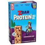Zbar Protein Chocolate Chip Crispy Snack Bars 15 Pack Non-GMO Gluten Free 5g Protein