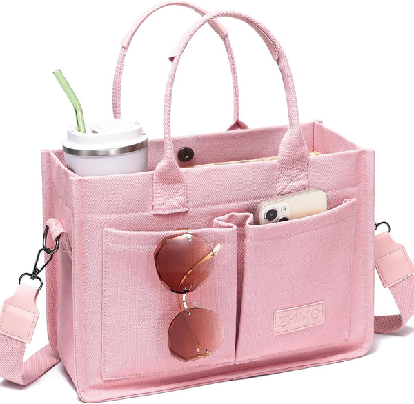 Canvas Tote Bag for Women,Women's Bags Crossbody Bags Work Laptop Tote Bag Large Handbags Purse for Travel Nurse Teacher