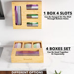 Bamboo Bag Storage Organizer for Kitchen Drawer
