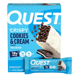 Quest Nutrition Crispy Cookies & Cream Hero Protein Bar, 12 Count, Gluten Free, Keto Friendly