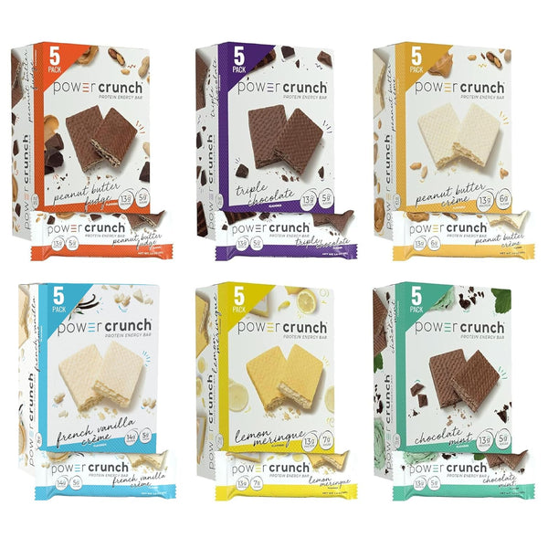 Power Crunch Protein Energy Wafer Bars, 12 Count, Peanut Butter Fudge, 1.4 Ounce