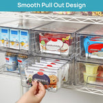 Vtopmart 4 Pack Stackable Storage Drawers for Home Organization