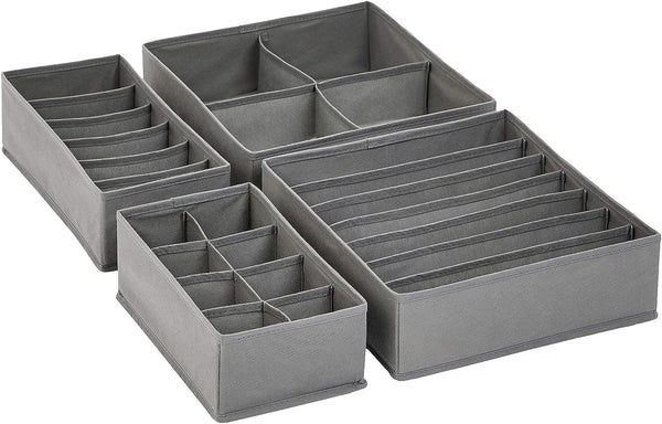 Amazon Basics Collapsible Cloth Drawer Organizer Boxes for Storage